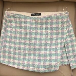 Zara plaid skort